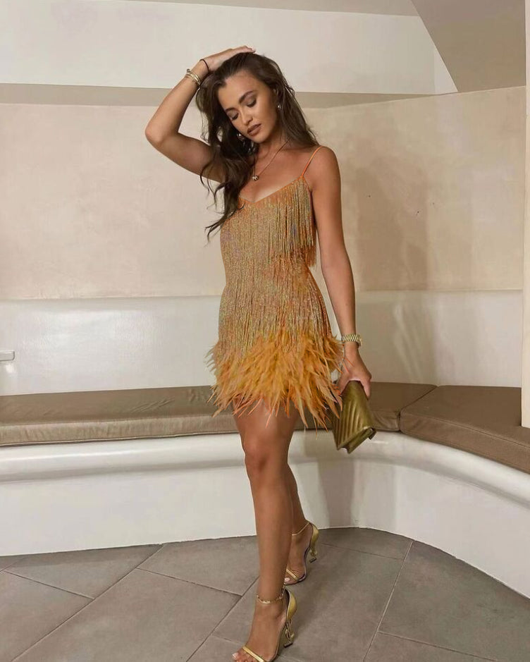 Women's Sequin Midi Dress for Cocktail Hour
