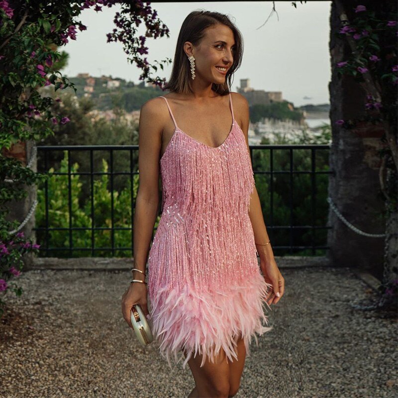 Women's Sequin Midi Dress for Cocktail Hour