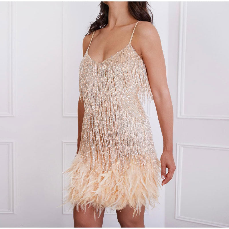 Women's Sequin Midi Dress for Cocktail Hour