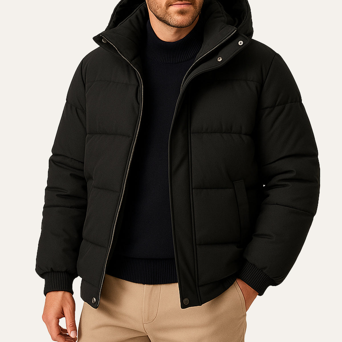 The Berlin Men's Hooded Puffer Jacket - Waterproof Down Parka