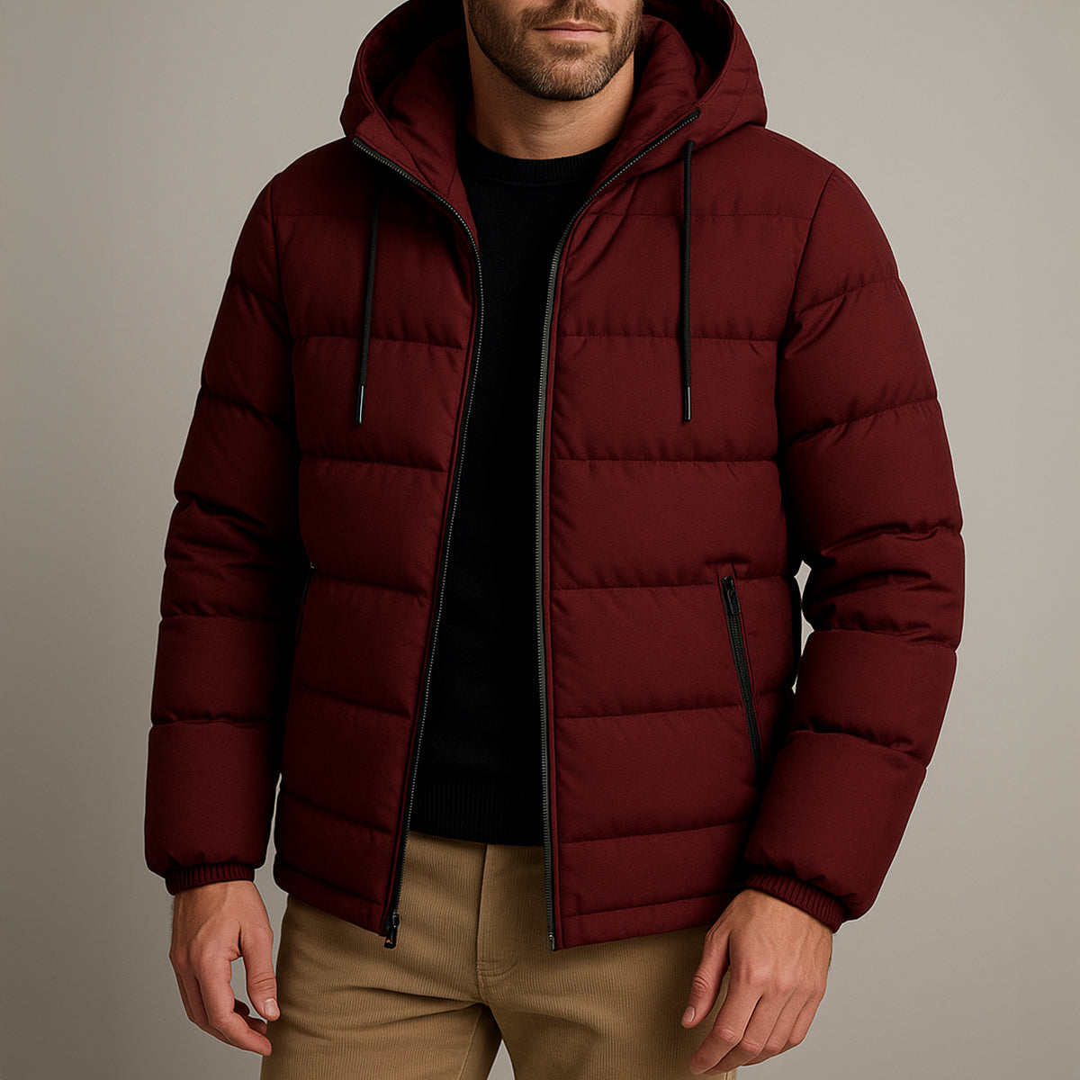 The Edinburgh Men's Waterproof Parka - Hooded Puffer Winter Jacket