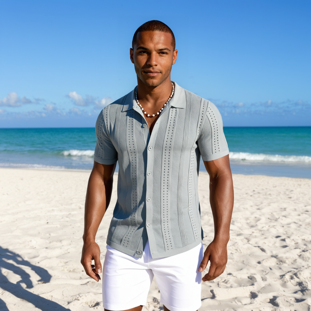 The Amalfi Men’s Button Down Shirt – Casual Summer Shirt
