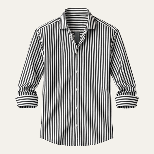 The Asheville Men’s Breathable Smart Fit Striped Linen Shirt