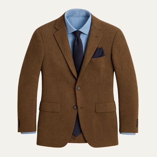The Berwick Men’s Brown Smart Casual Tweed Blazer