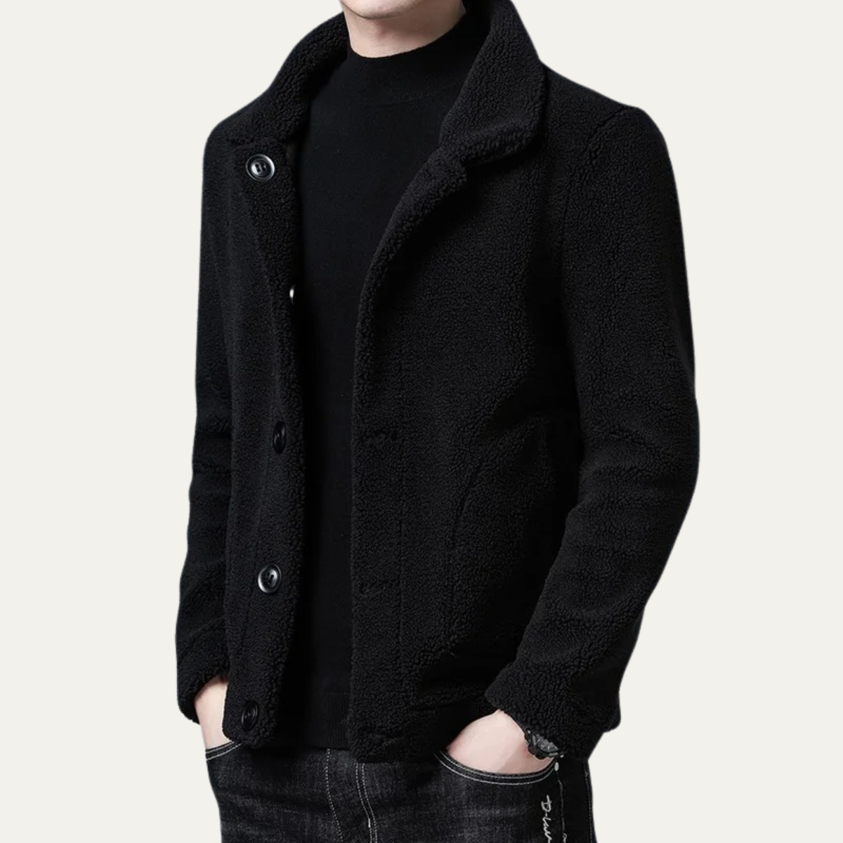 The Brecon Men’s Warm Winter Fleece Jacket with Pockets