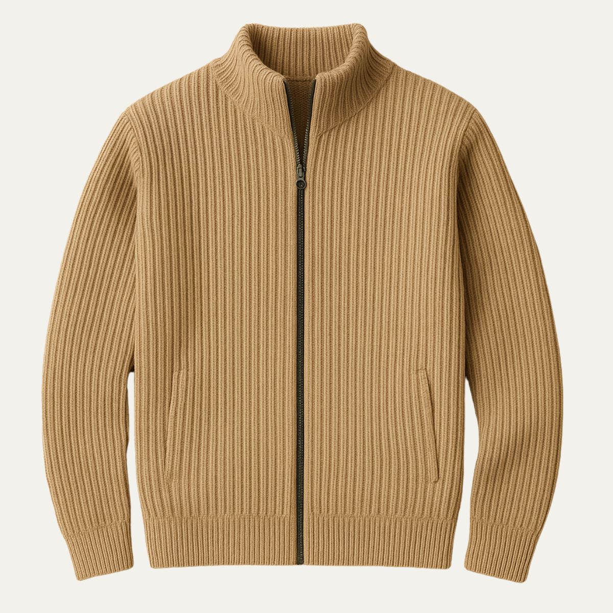 The Windsor Knitted Zip Up Cardigan