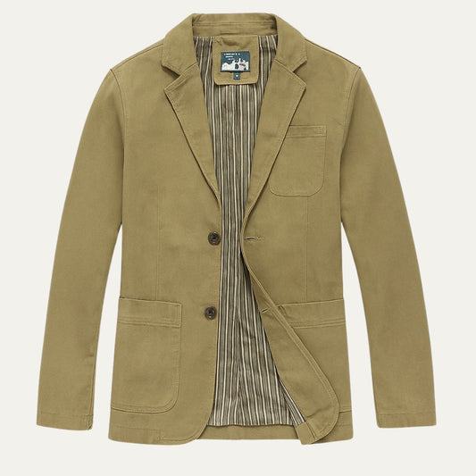 The Reykjavik Men’s Cotton Blazer Style Windbreaker with Pockets