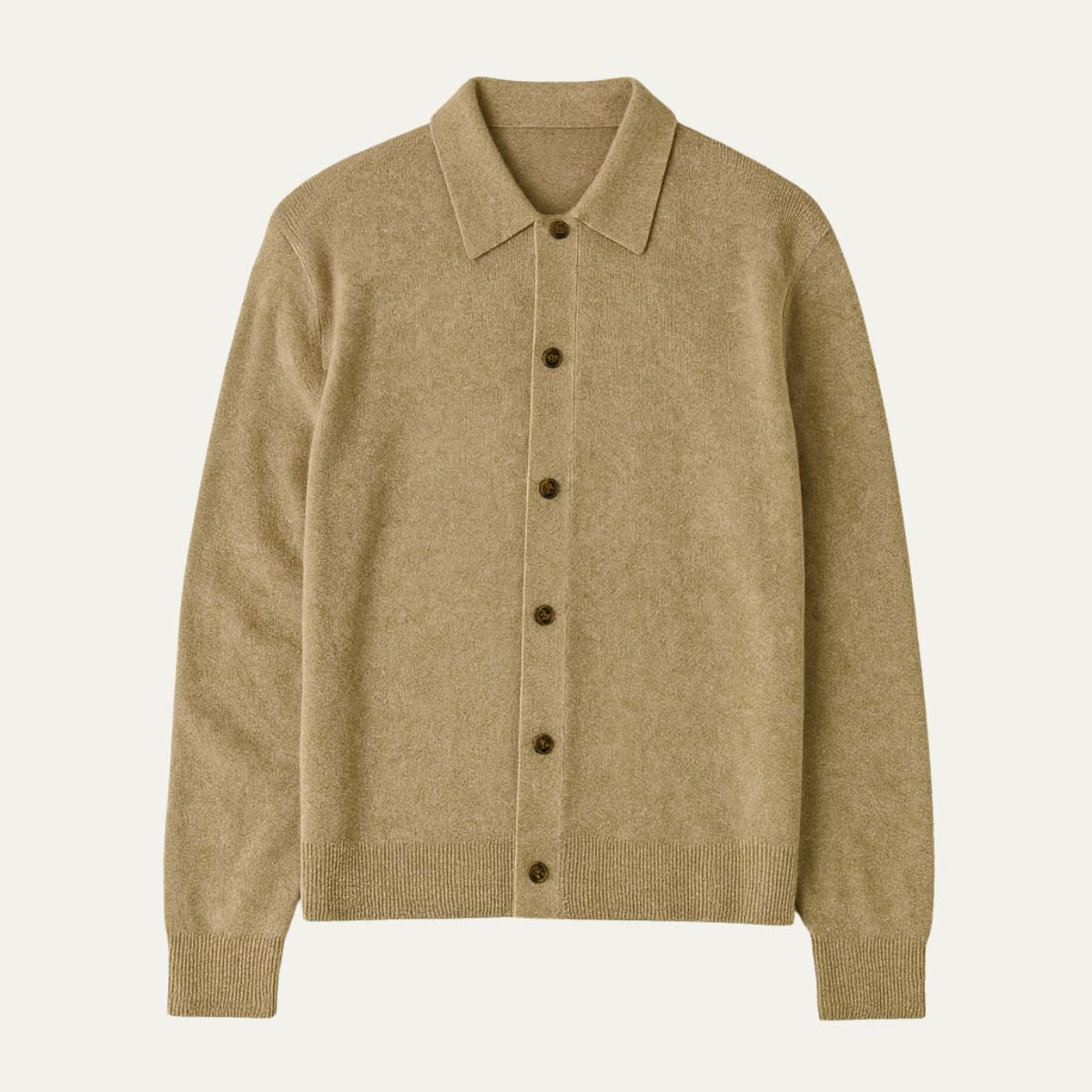 The Positano Elegant Knitted Cardigan for Men - Lapel Collar and Front Buttons