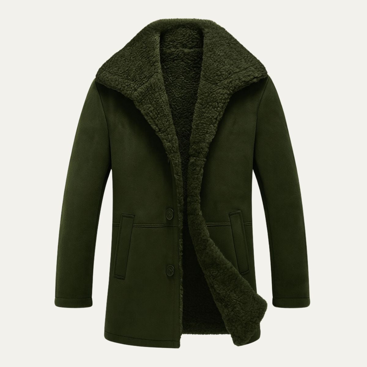 The Aspen Shearling Coat – Men’s Classic Winter Overcoat
