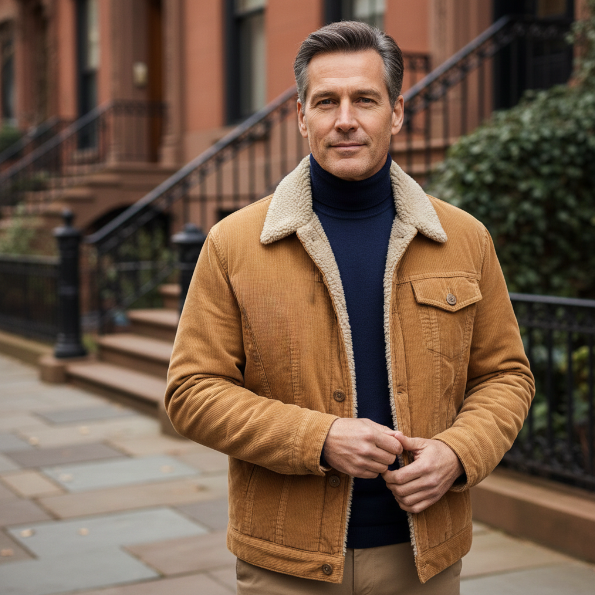 The Eversley Men's Corduroy Warm Winter Jacket