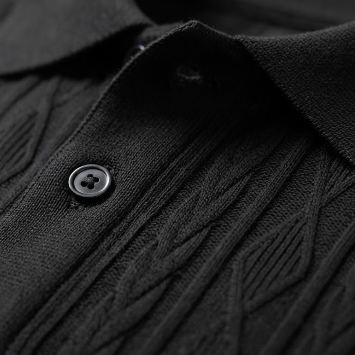 The Ridgebrook Men’s Textured Button Up Casual Polo Shirt