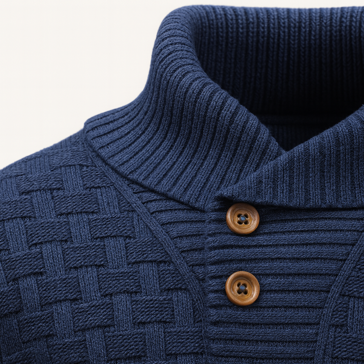 The Brighton Men’s Chunky Knit Sweater with Buttons