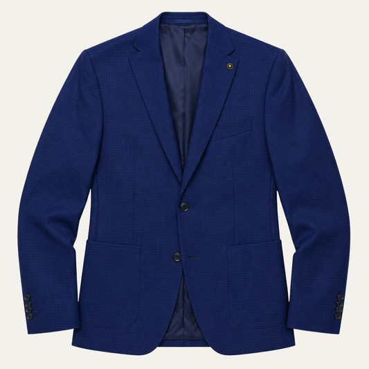 The Henderson Men's Smart Slim Fit Business Blazer - Navy Blue