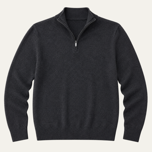 The Bologna Men's Quarter Zip Knit Sweater