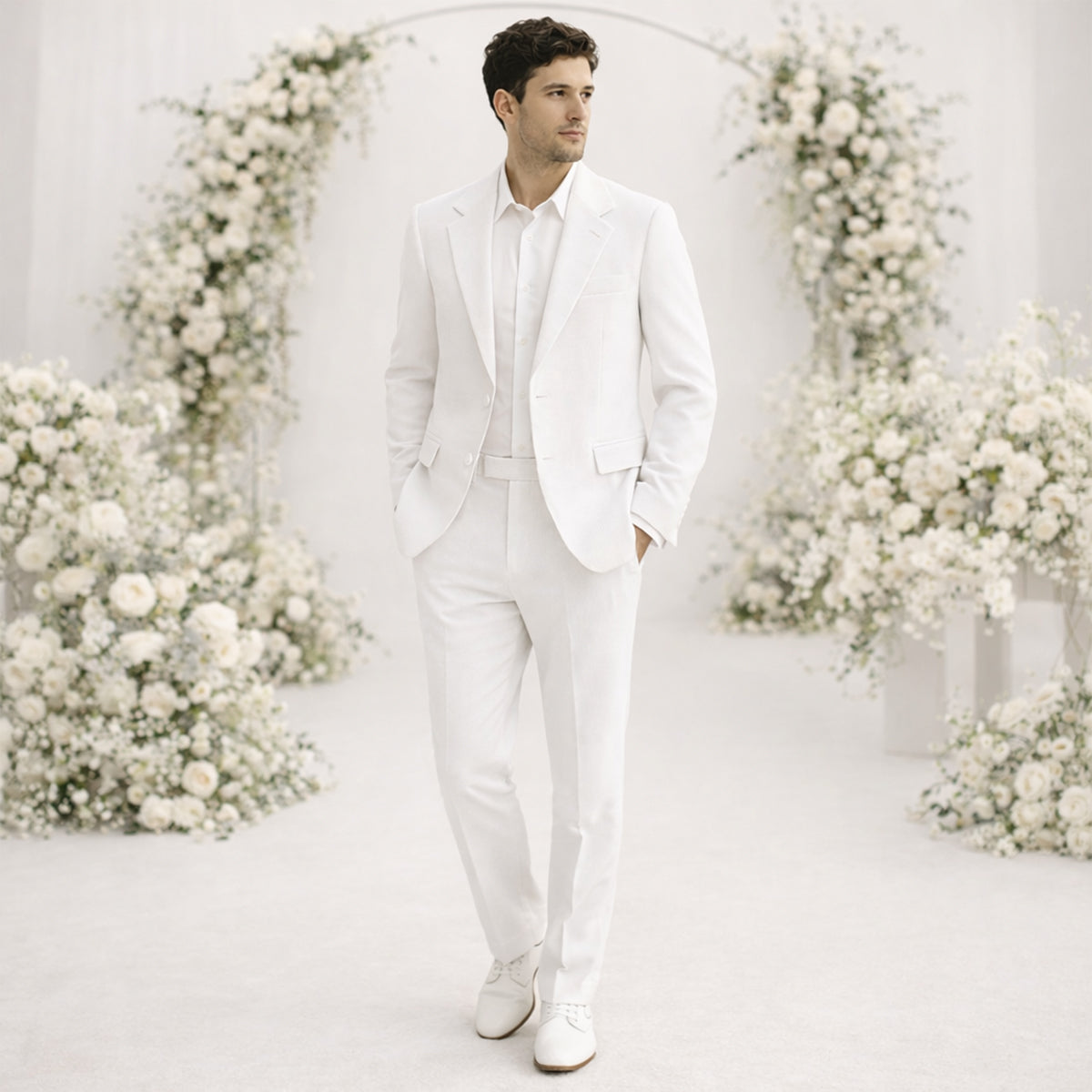 The Carroway Elegant Linen Suit