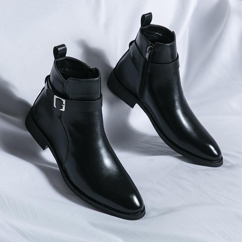 The Franciacorta Men’s Leather Ankle Boots with Side Zip & Non Slip Sole