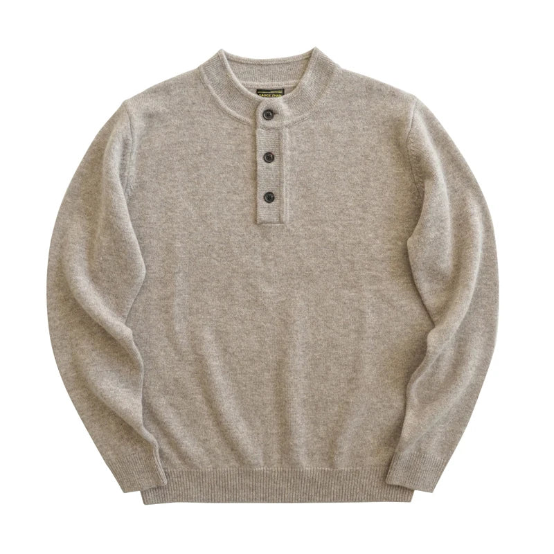 The Coronado Men’s Button Neck  Henley Knit Sweater