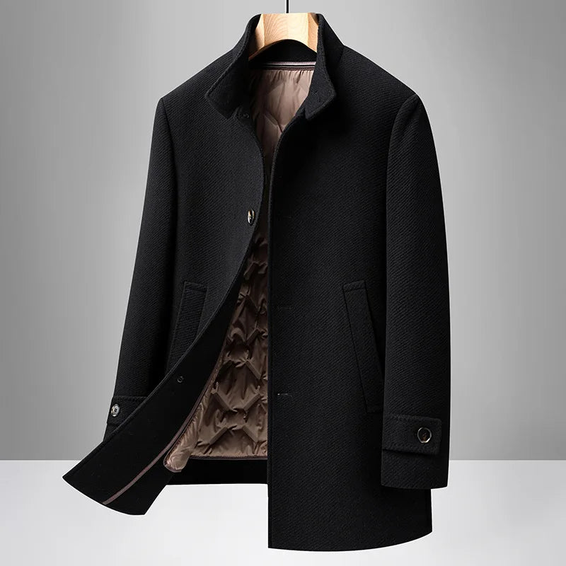 The Dana Point Men’s Padded Wool Blend Business Overcoat