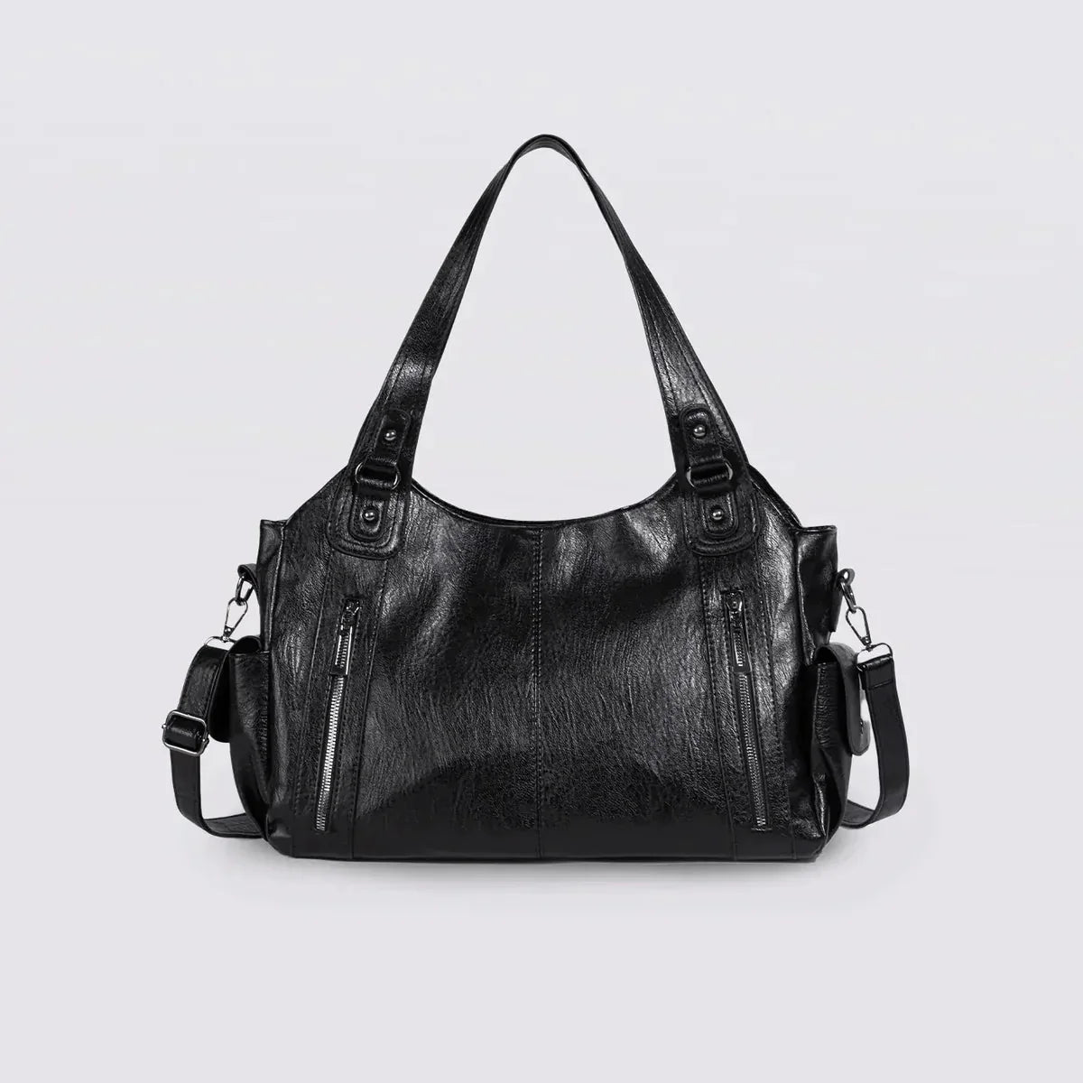 Classic Everyday Tote – Stylish and Roomy Shoulder Bag Crafted from Soft Vegan Leather