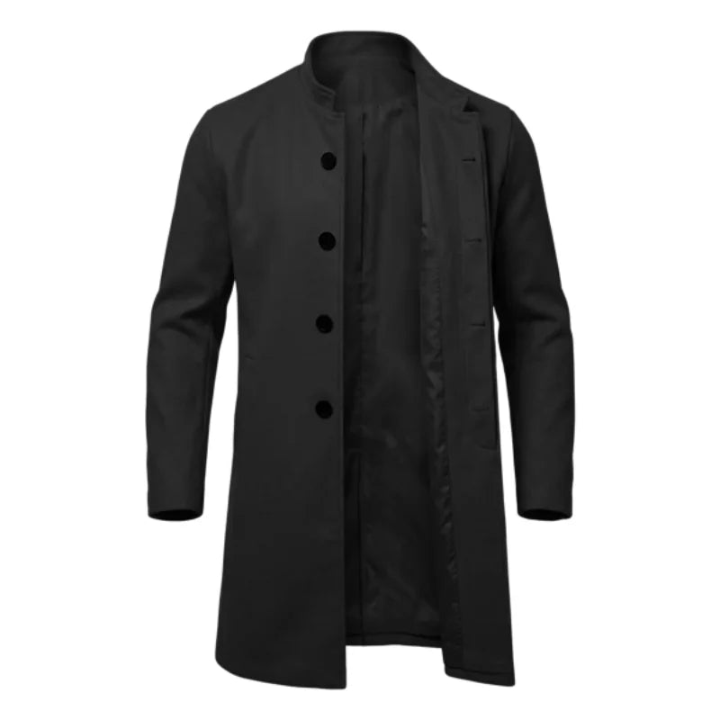 The San Clemente Men’s Concealed Button Casual Overcoat