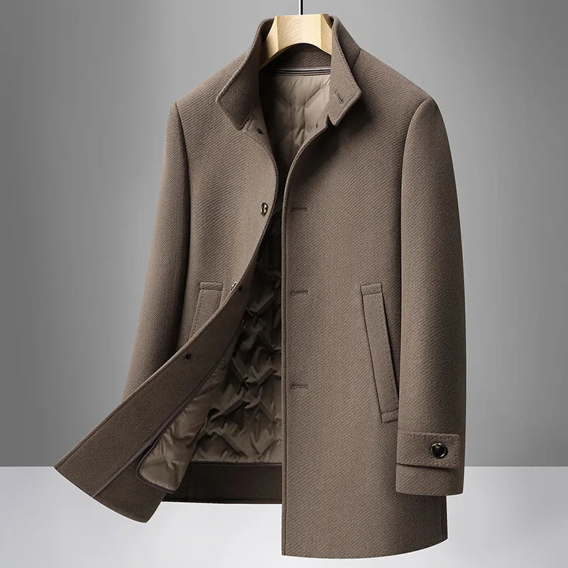 The Dana Point Men’s Padded Wool Blend Business Overcoat