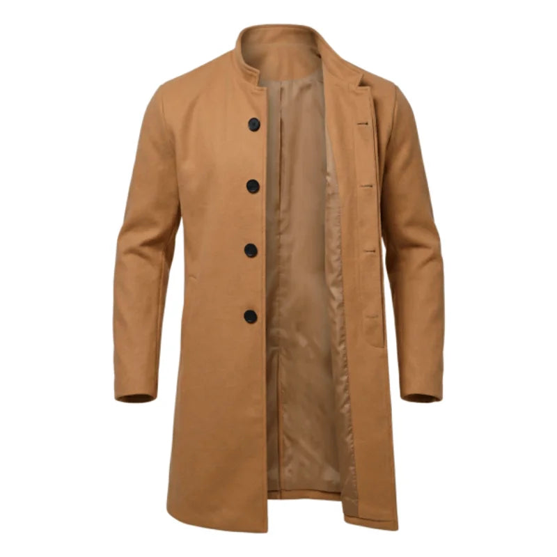The San Clemente Men’s Concealed Button Casual Overcoat