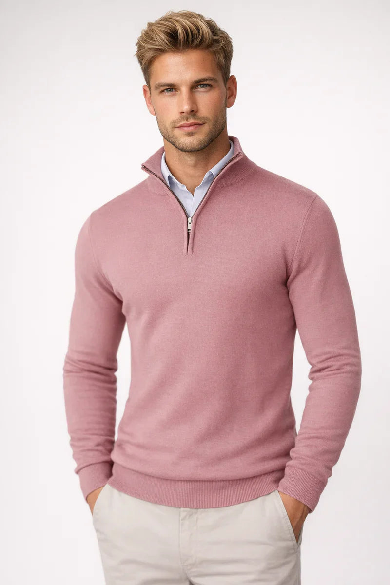 The Como Men's Quarter Zip Mock Neck Sweater