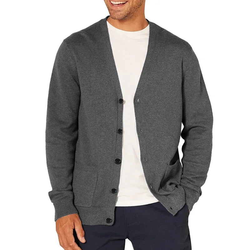 The Scottsdale Men’s Button Up V Neck Knit Cardigan