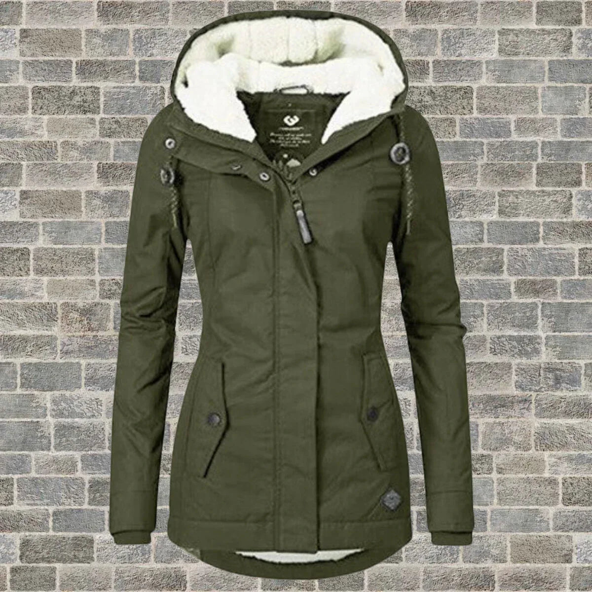 Women's Fur Hooded Winter Parka – Warm Fleece Lined Jacket