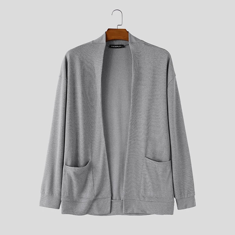 The Brentwood Men’s Open Front Pocket Knit Cardigan