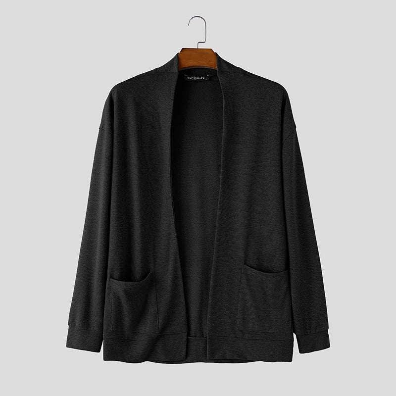 The Brentwood Men’s Open Front Pocket Knit Cardigan