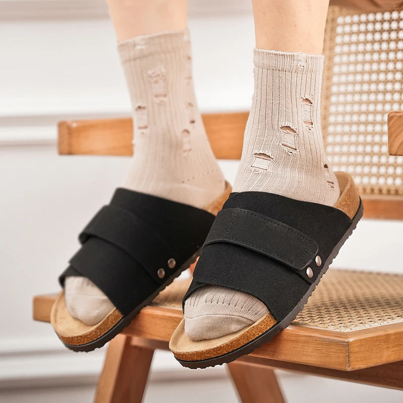 The Belmont Men's Suede Strap Comfort Slide Sandals
