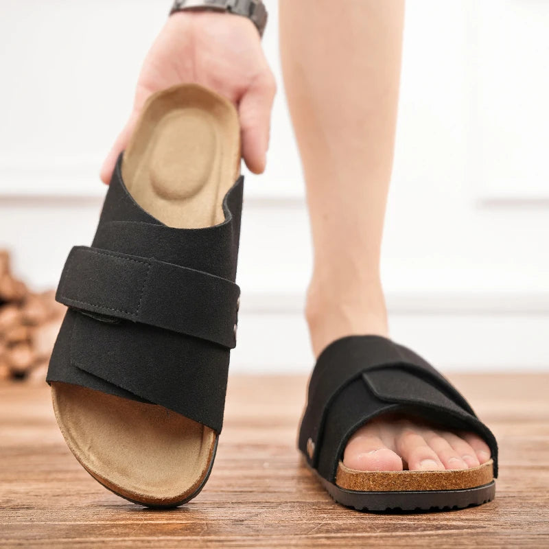 The Belmont Men's Suede Strap Comfort Slide Sandals
