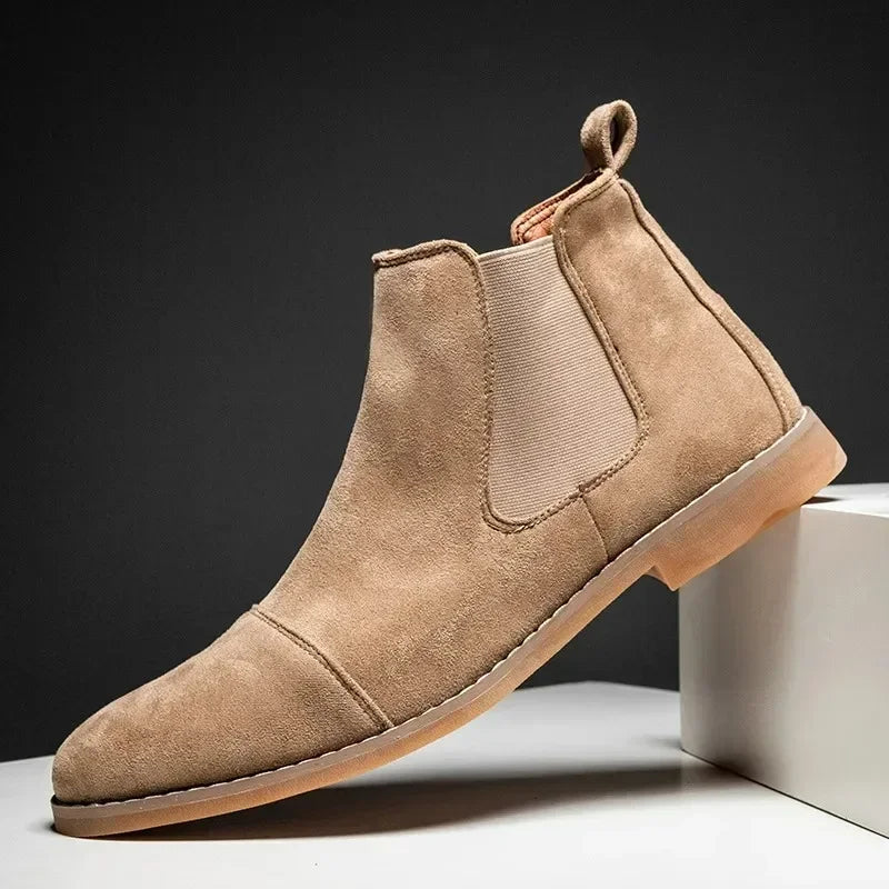 The La Costa Men's Elastic Sides Suede Chelsea Boots