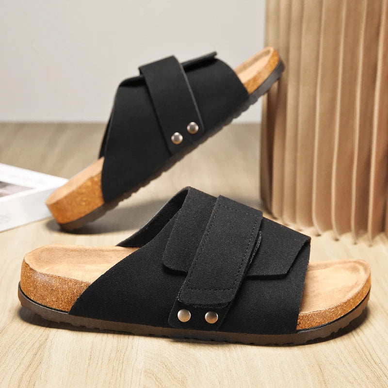 The Belmont Men's Suede Strap Comfort Slide Sandals