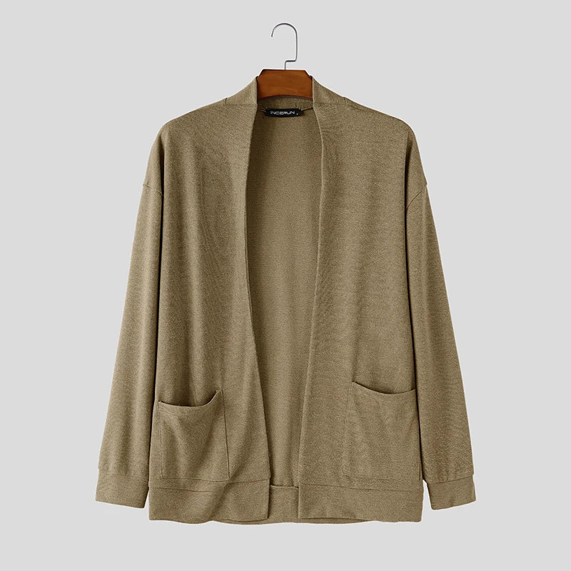 The Brentwood Men’s Open Front Pocket Knit Cardigan