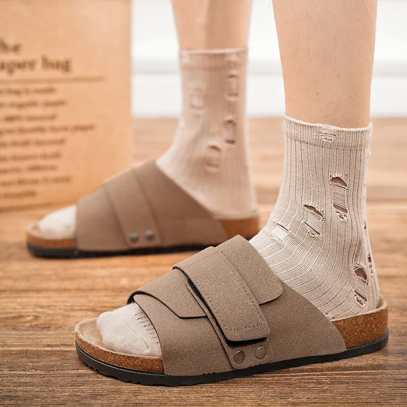 The Belmont Men's Suede Strap Comfort Slide Sandals