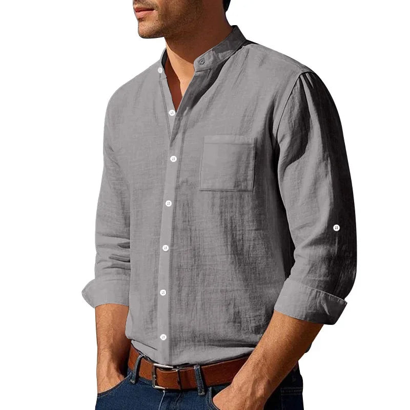 The Brighton Linen Shirt –  Long Sleeve Shirt for Men