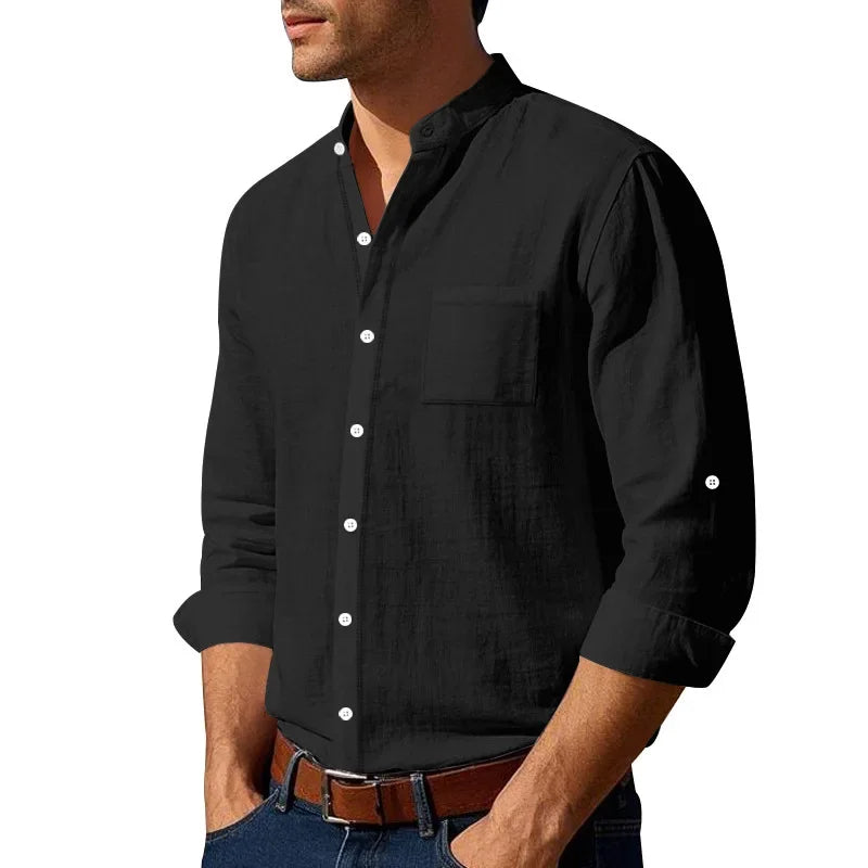 The Brighton Linen Shirt –  Long Sleeve Shirt for Men