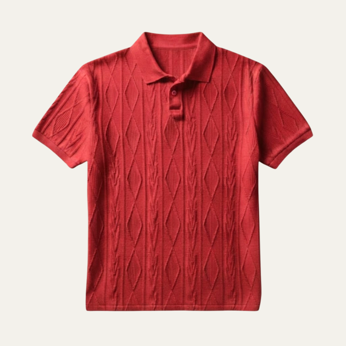 The Ridgebrook Men’s Textured Button Up Casual Polo Shirt