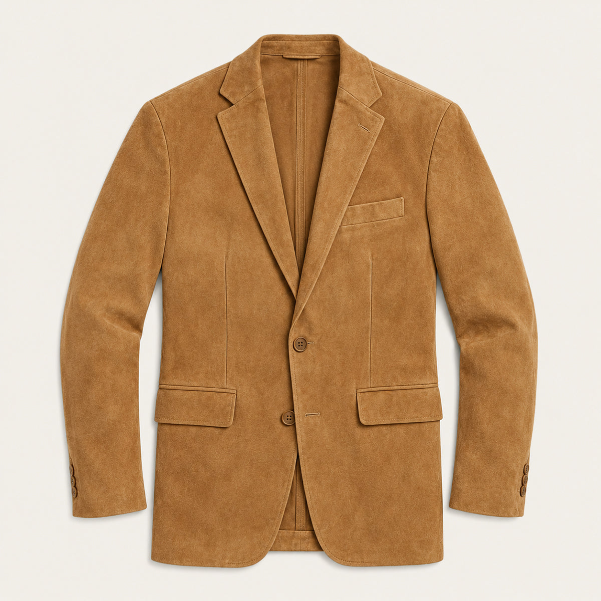 The Policoro Men’s Single Breasted Suede Blazer with Notched Lapel - Wedding Guest