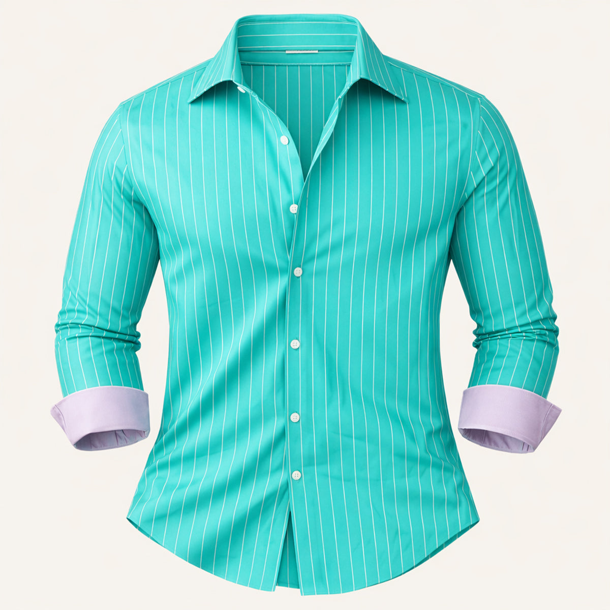 The Capri Men’s Lightweight Slim Fit Striped Button Up Shirt
