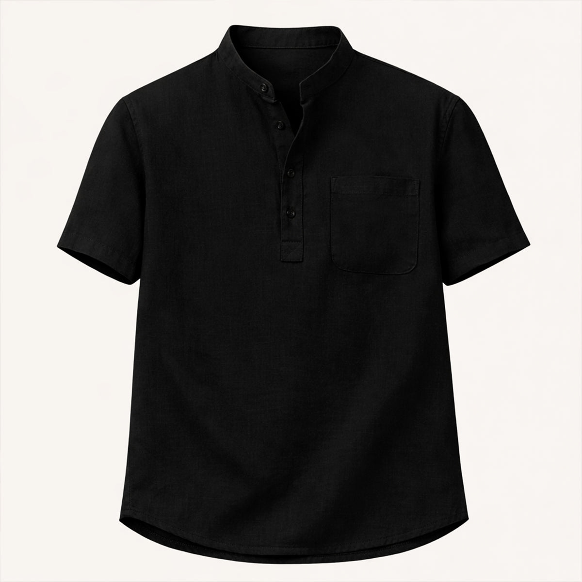 The Brookland Park Men’s Lightweight  Cotton Linen Henley T Shirt