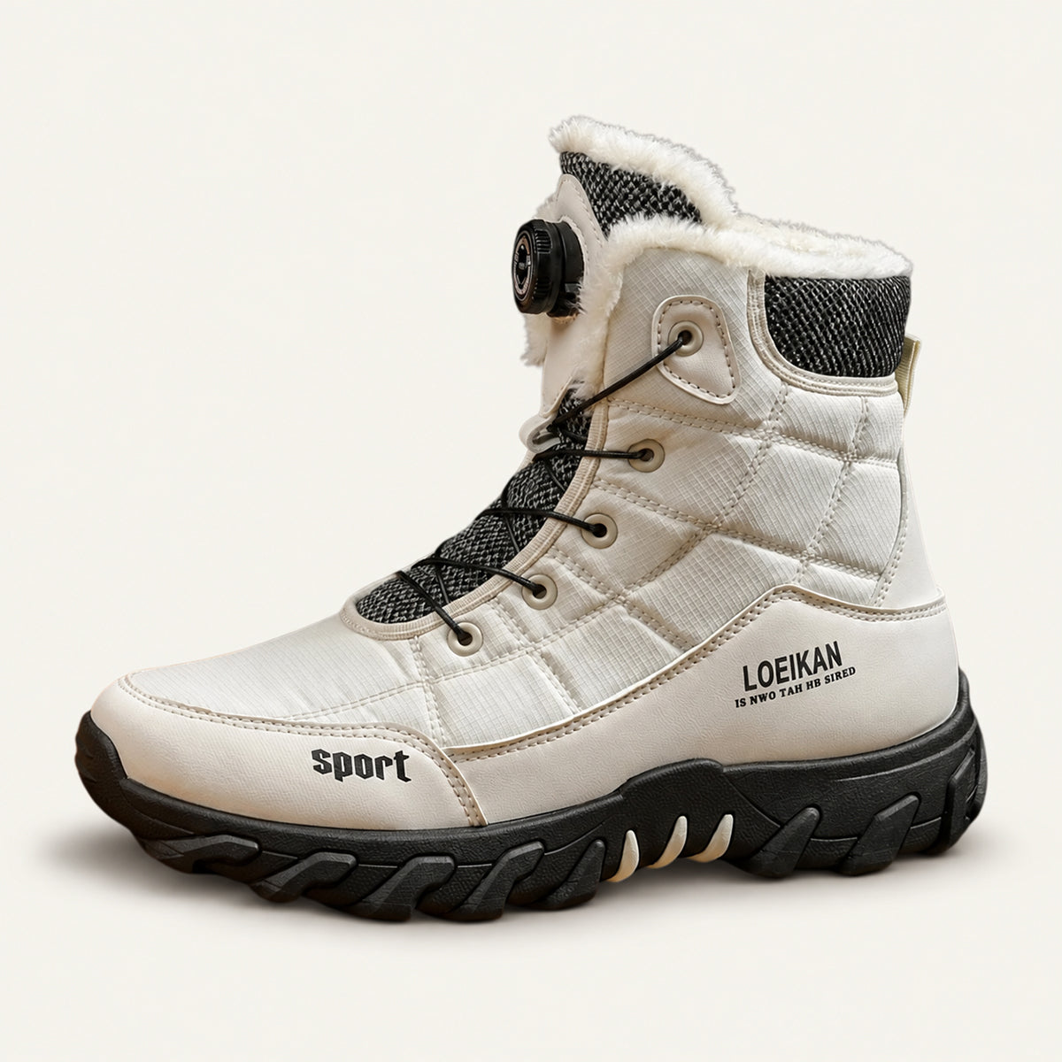 The Tivoli Men’s Warm Fur Lined Waterproof Lace Up Anti Slip Snow Boots