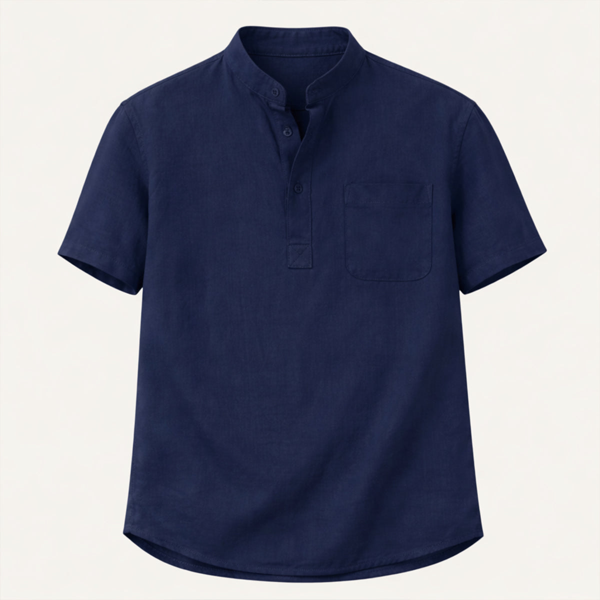 The Willowmeadow Men’s Breathable Cotton Linen Henley T Shirt