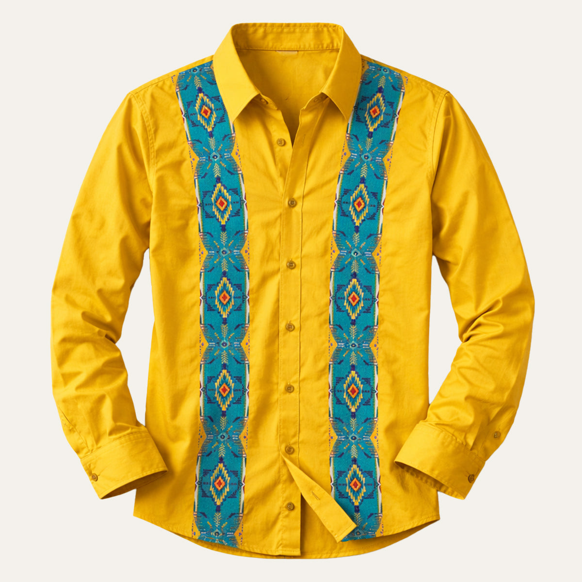The Linfield Men’s Two Tone Patchwork Western Trendy Denim Shirt