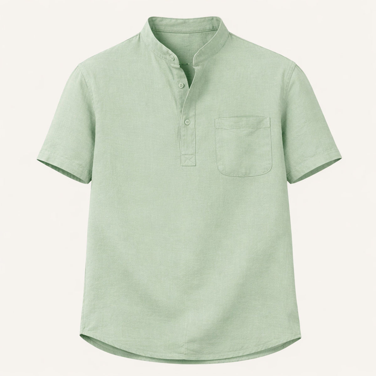 The Willowmeadow Men’s Breathable Cotton Linen Henley T Shirt
