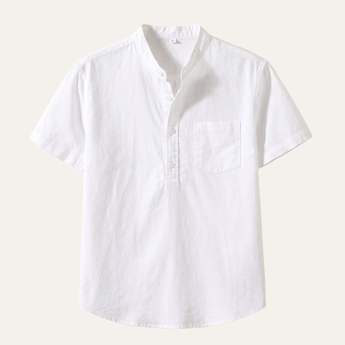 The Assisi Men’s Cotton Stand Collar Henley Shirt