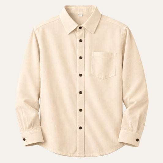 The Appenzell Men’s Solid Color Casual Corduroy Shirt