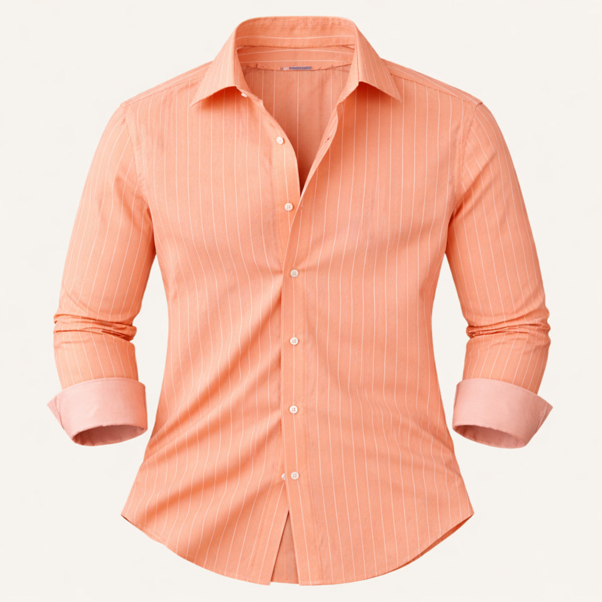 The Como Men’s Breathable Slim Fit Striped Button Up Shirt